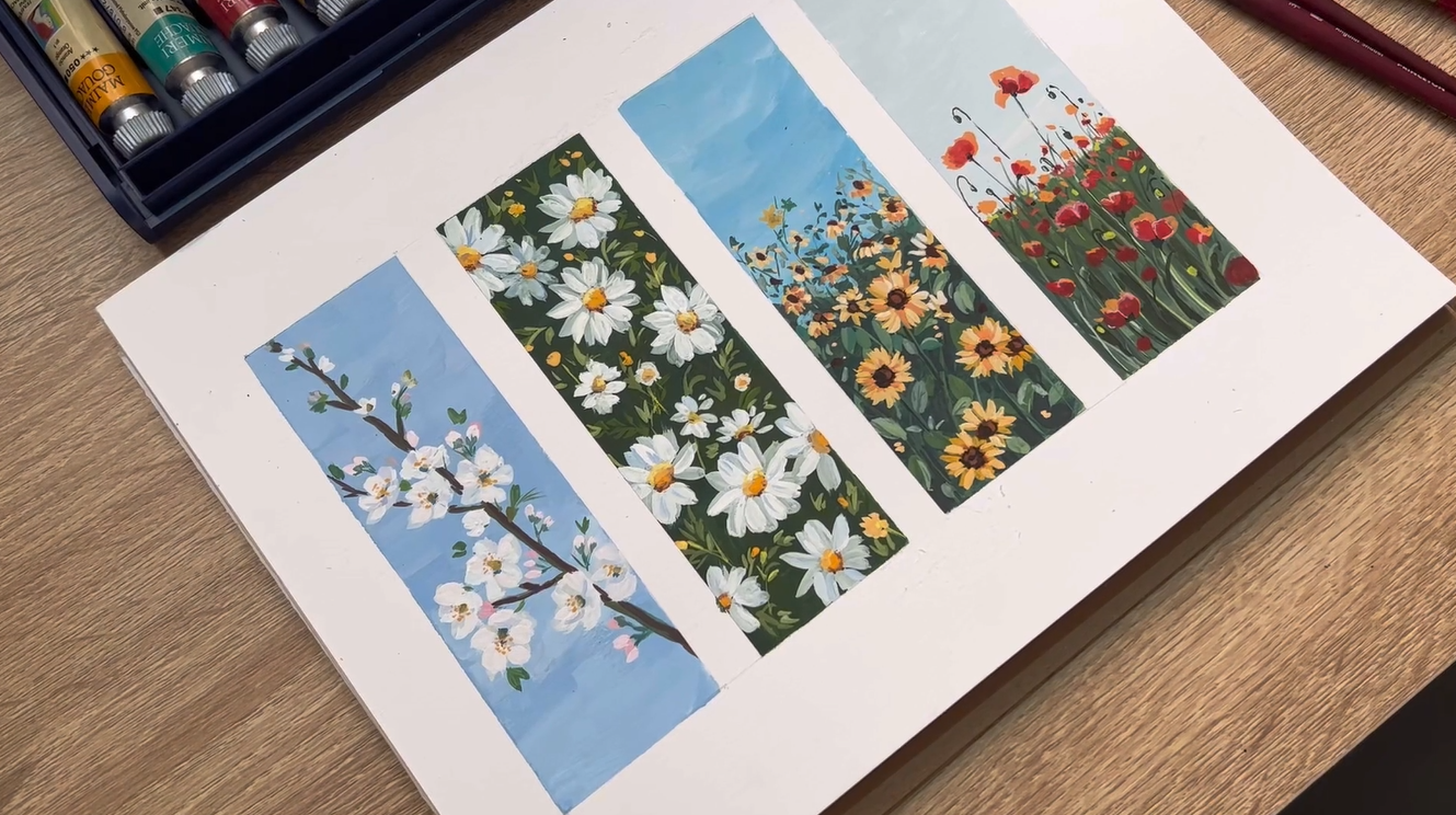 Mini Gouache Floral Landscapes with Zoe Lee Strathmore Artist Papers